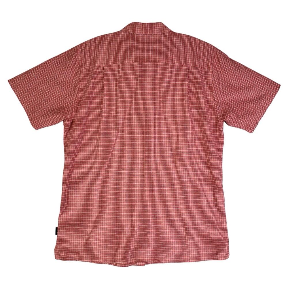 Patagonia Shirt Mens Size Medium Red Plaid Short Sleeve Button Up Hemp - Picture 3 of 12